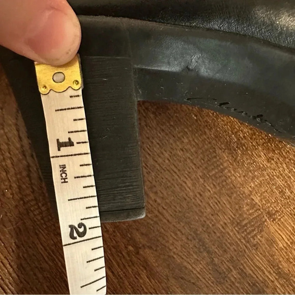 Clarks Black Leather Block Heel Slip On Size 7 M 80825 bendable comfort - Picture 8 of 8